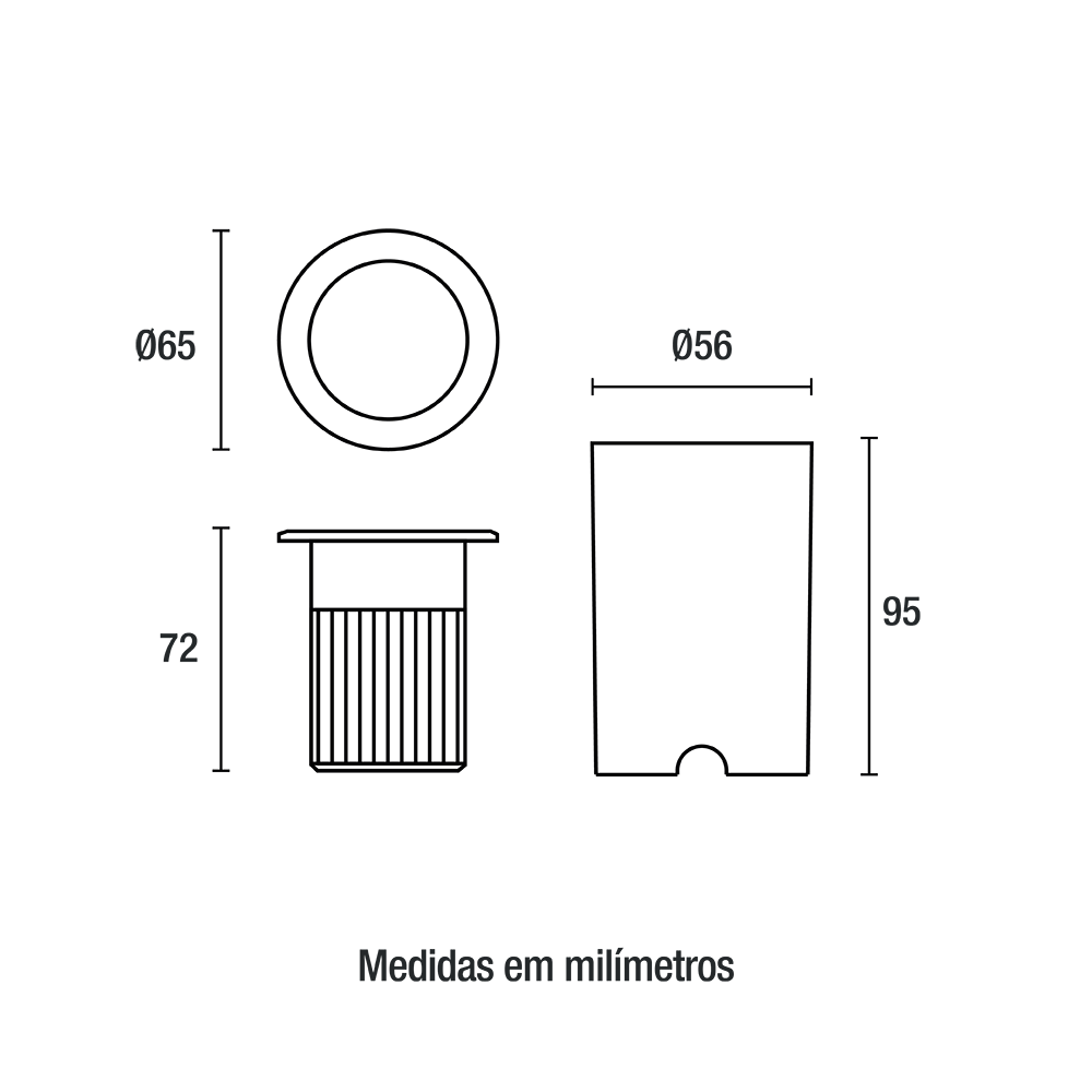 Embutido Solo LED Focus Redondo 4,5W 12° IP67 - Inox