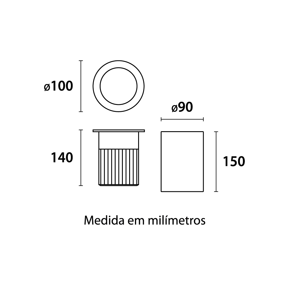 Embutido Solo LED Focus Redondo 30W 30° IP67 - Inox