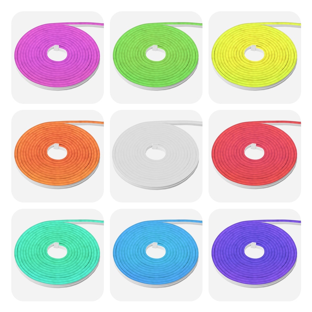 Fita LED Neon Slim 8W/m 12V RGB - 5m