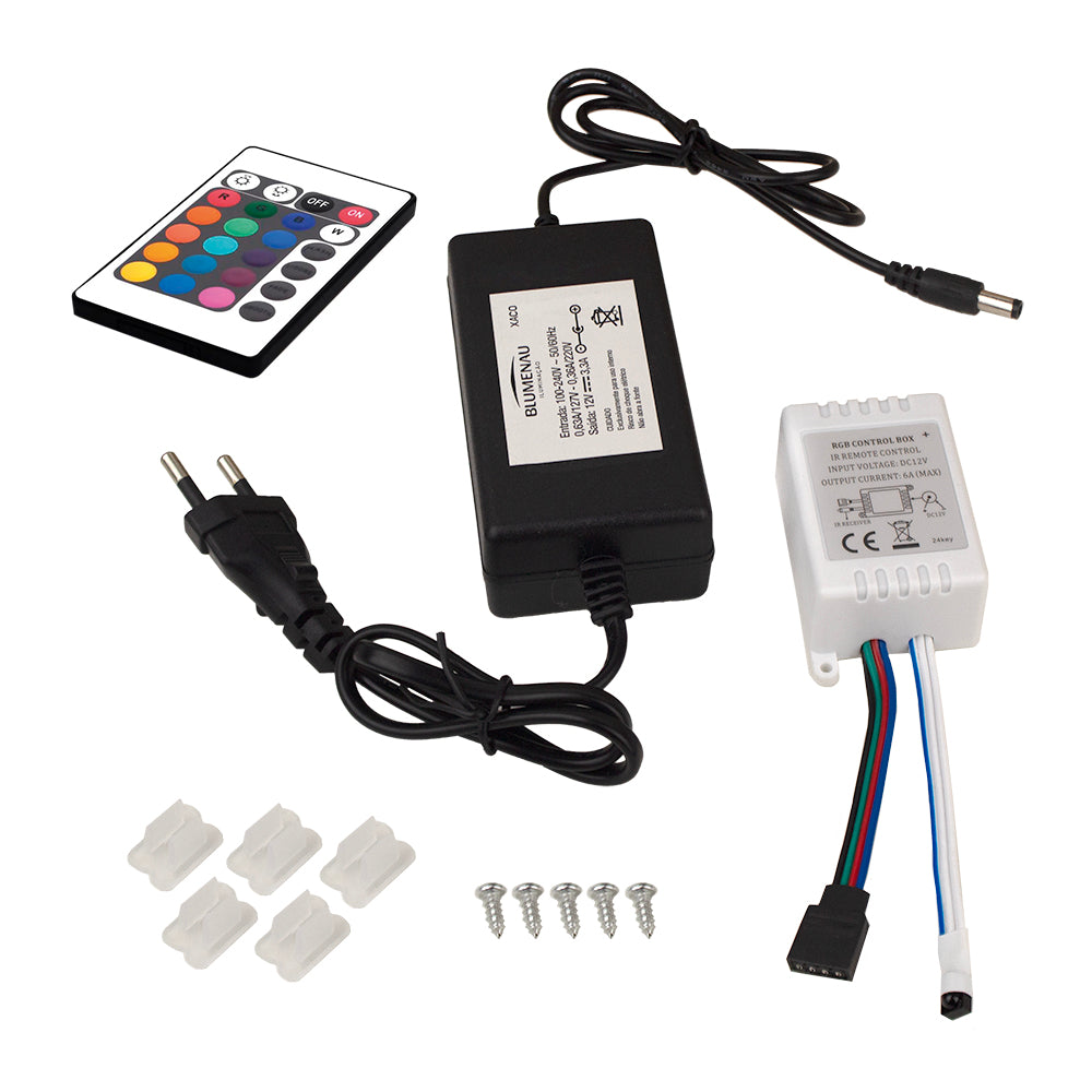Fita LED Neon Slim 8W/m 12V RGB - 5m