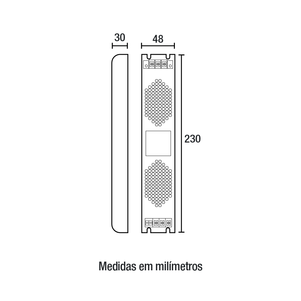 Fonte Colmeia Dimerizável 200W 12V/16,7A 220V para Fita LED
