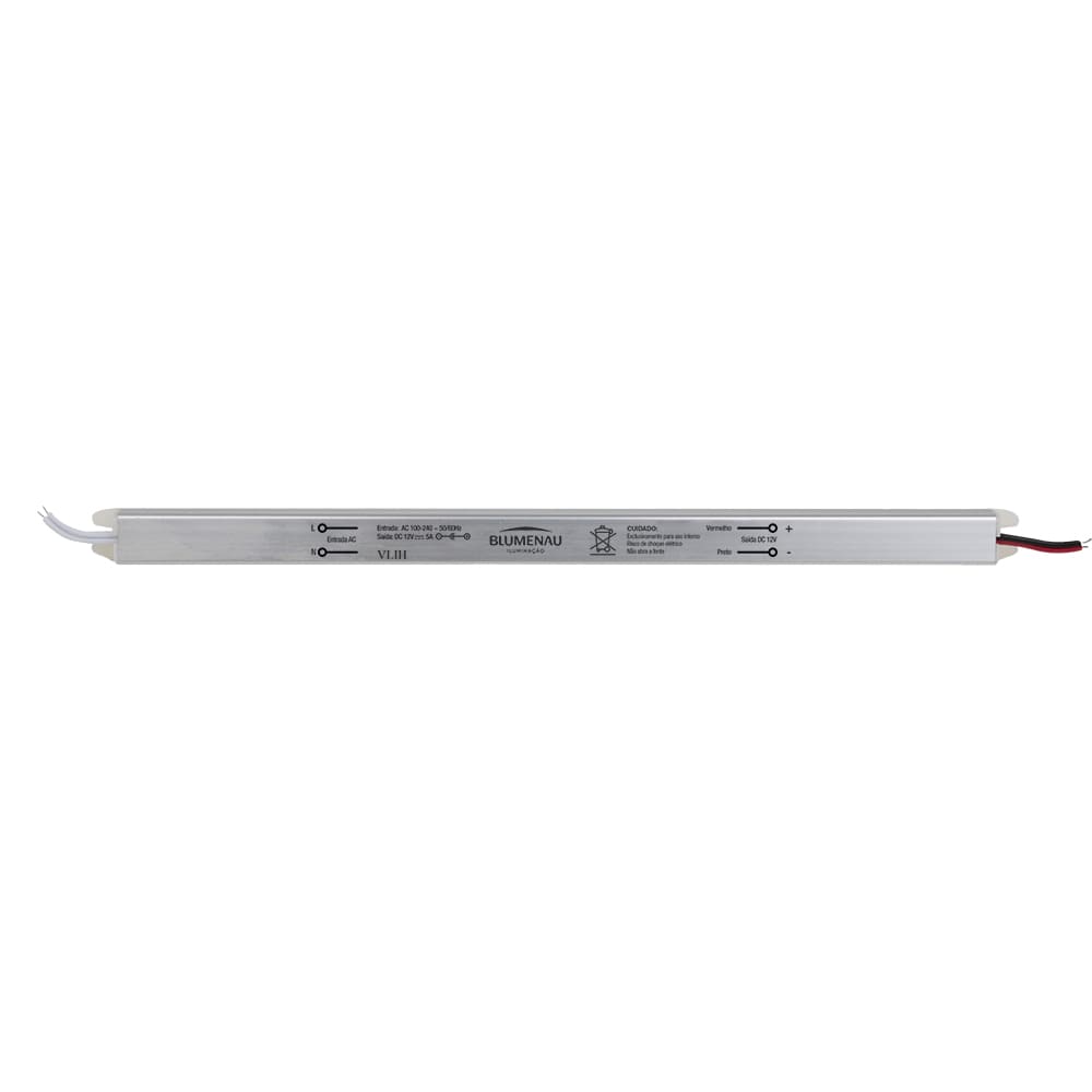 Fonte Slim 72W 12V6A Bivolt para Fita de LED