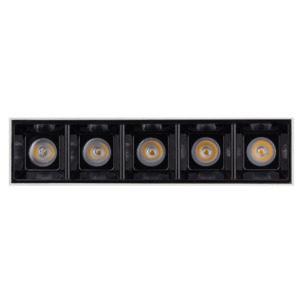 Spot Íris LED Sobrepor Bivolt 10W 3.000K - Branco Interior Preto
