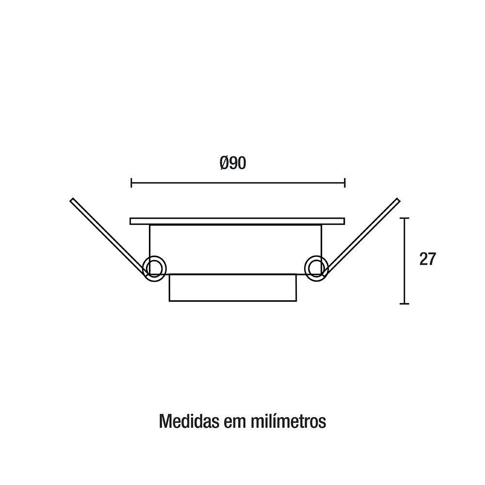 Spot LED Embutir Redondo 6W