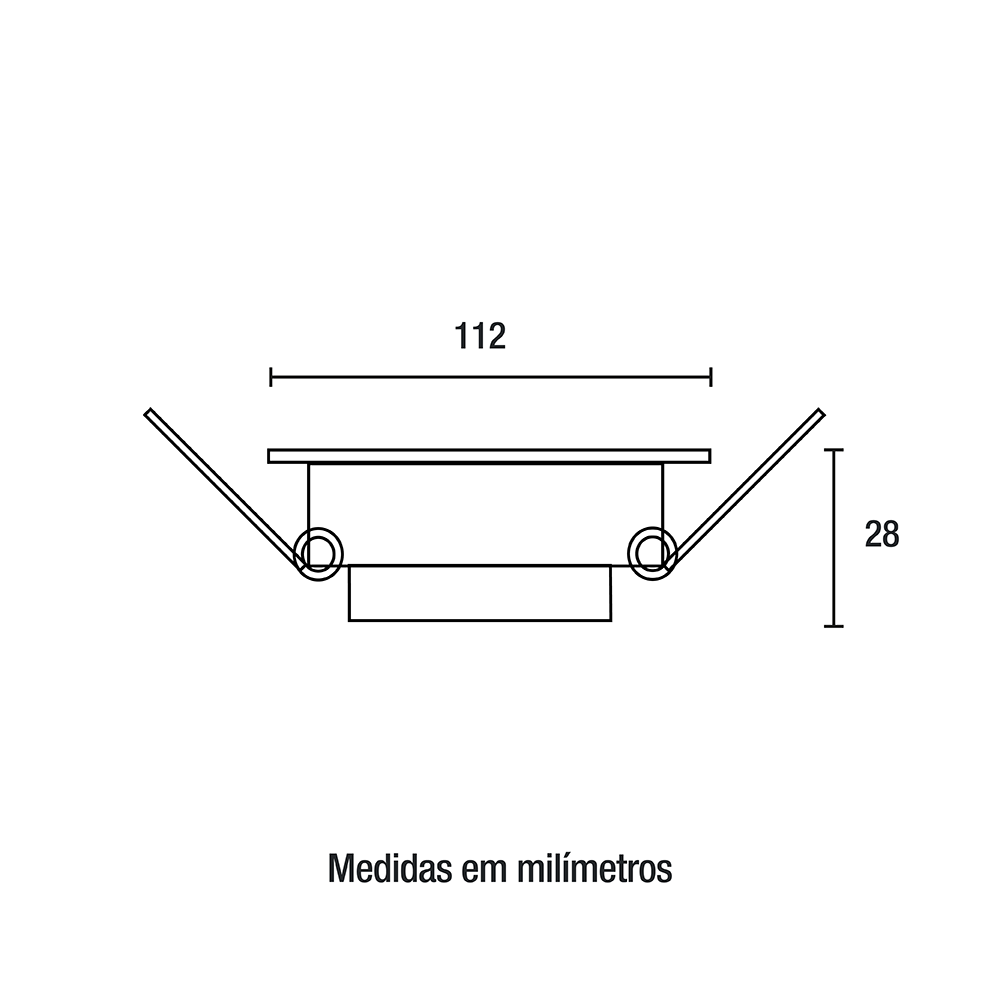 Spot LED Embutir Quadrado 8W - Branco