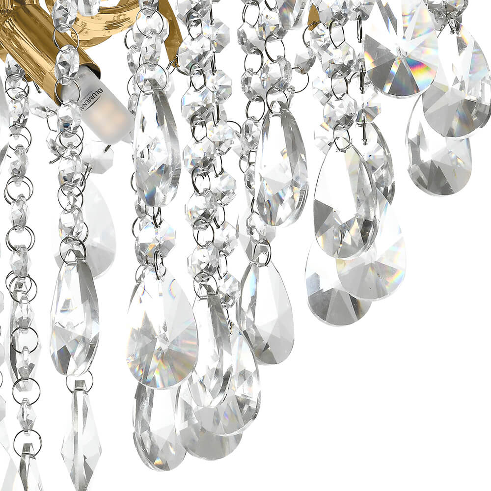 Plafon Cristal Amarílis - Dourado