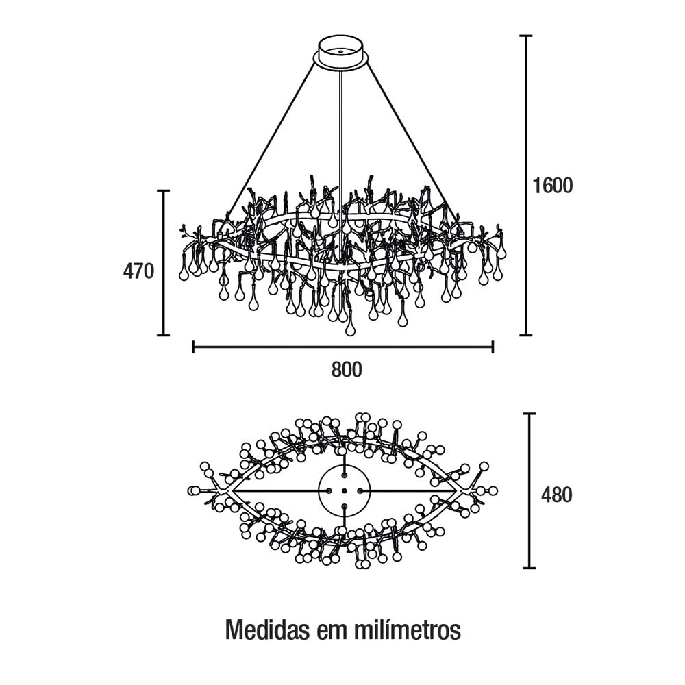 Lustre Cristal Serena