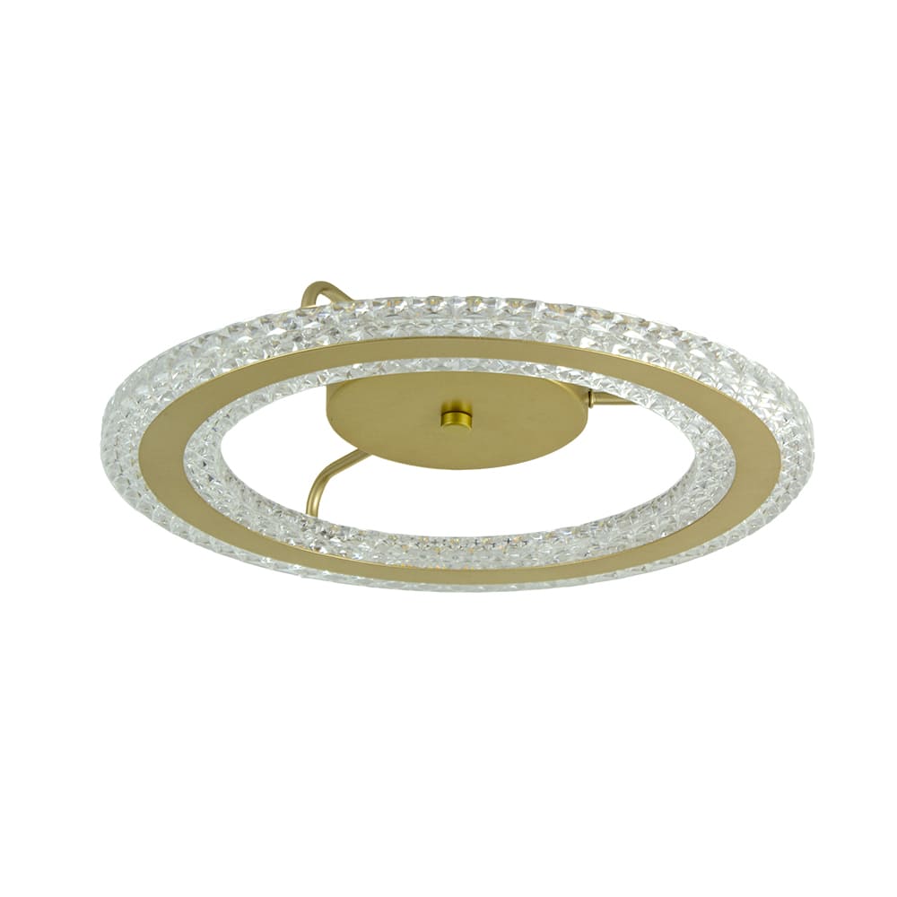 Plafon LED Ester 24W Bivolt Temperatura Ajustável - Dourado