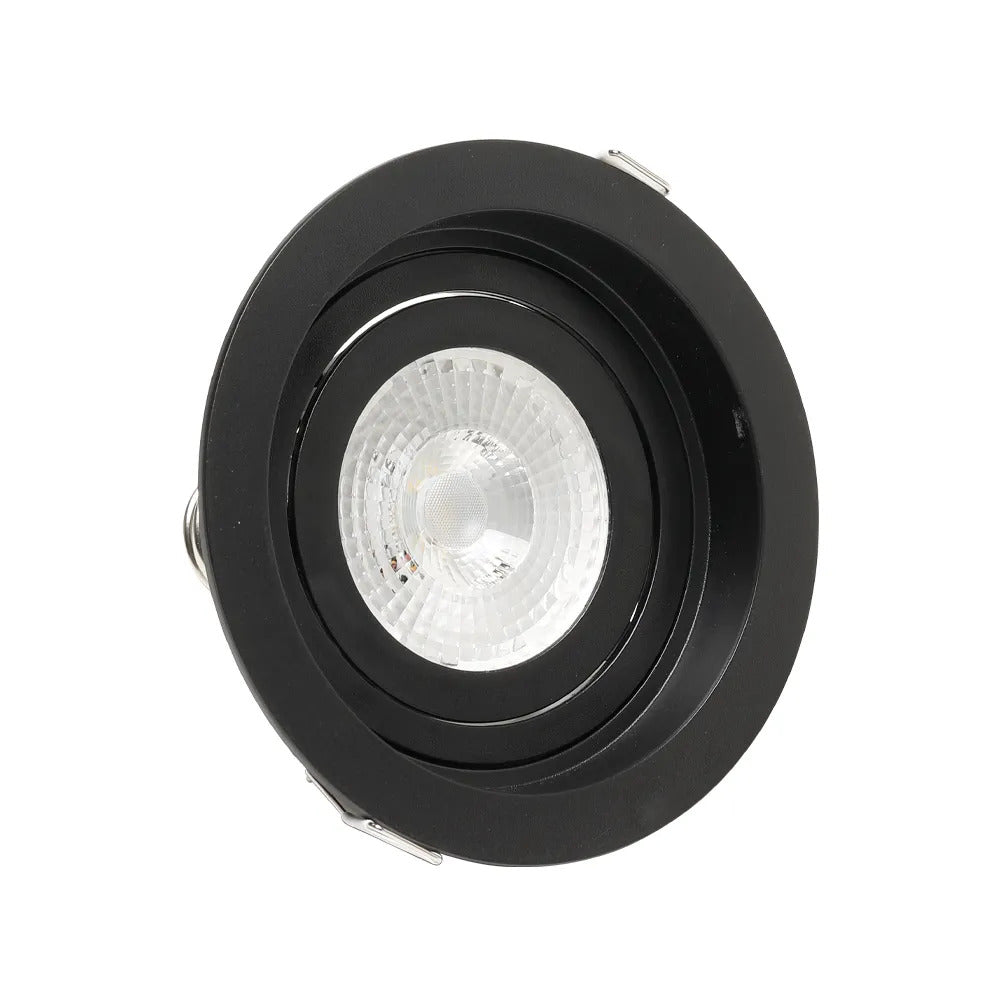 Spot de embutir redondo recuado - PRETO PAR20 130X35MM