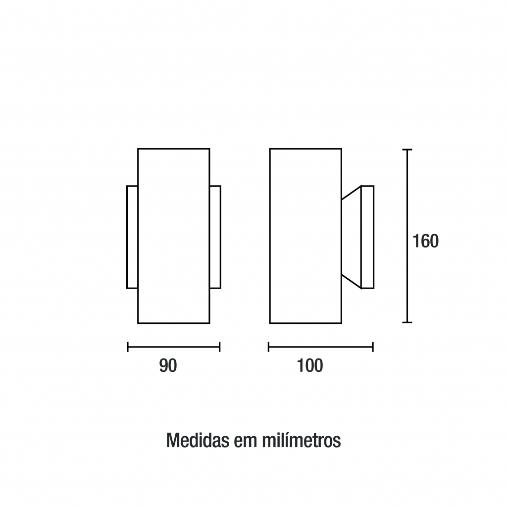 Arandela Rof - Preto