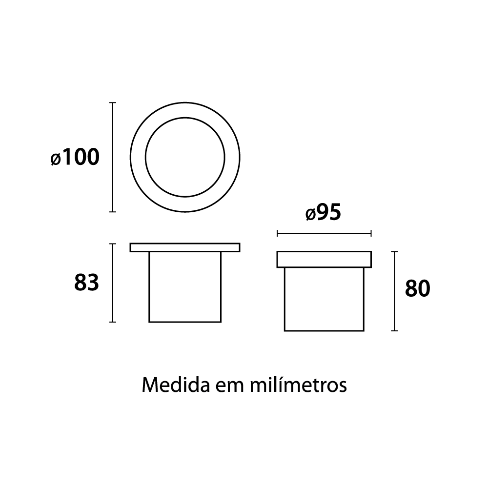 Embutido Solo LED Dresden 100mm - 3.000K
