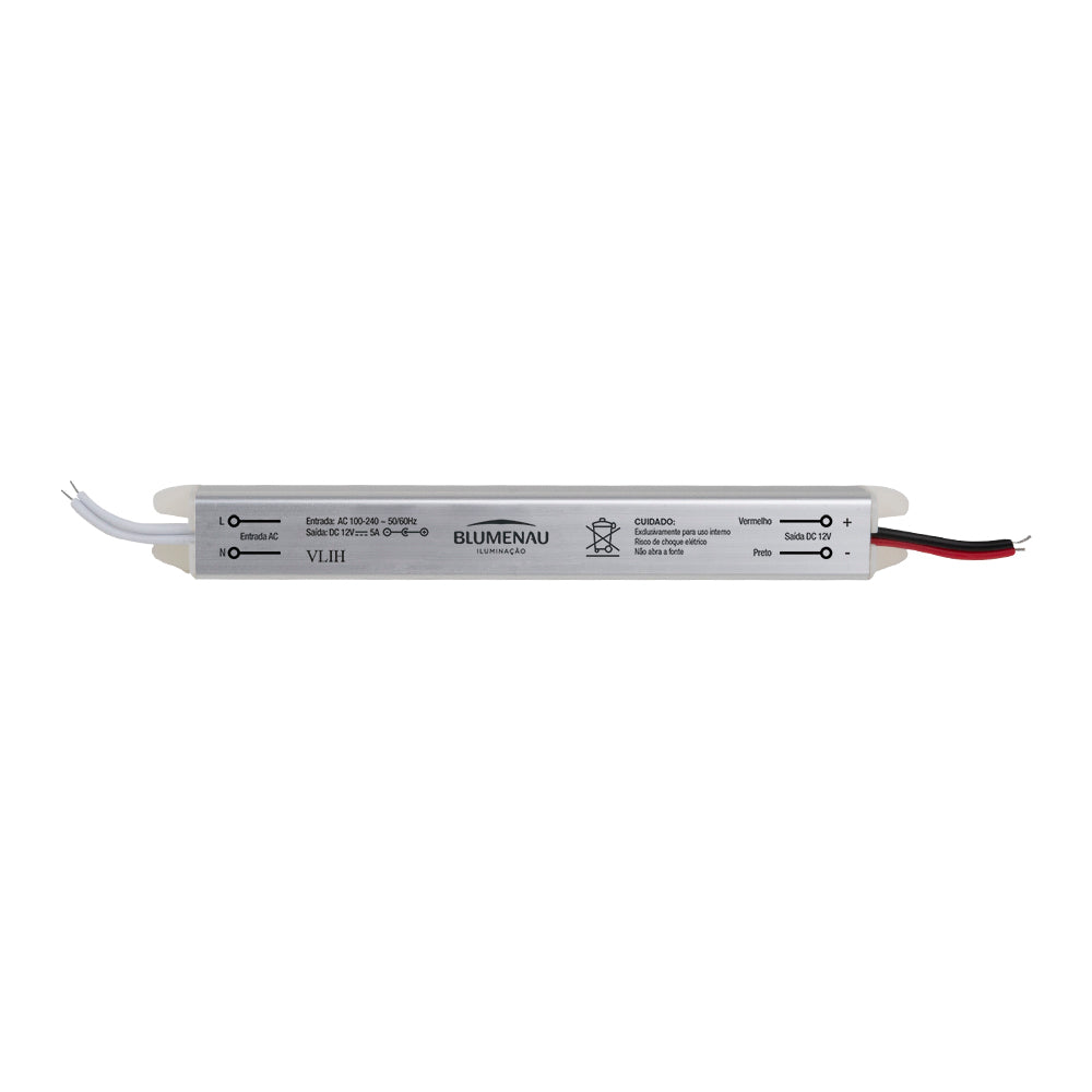 Fonte Slim 36W 12V/3A Bivolt para Fita LED