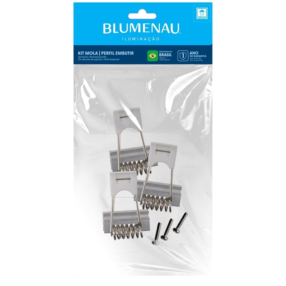 Kit Mola para Perfil Embutir 25x14mm e 36x27mm