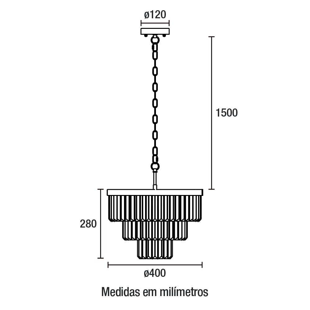 Lustre Cristal Apolo 200W Bivolt - Dourado