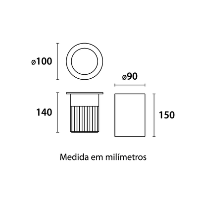 Embutido Solo LED Focus Redondo 30W 12° IP67 - Inox