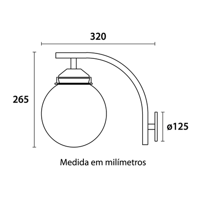 Arandela com Globo Boca 10