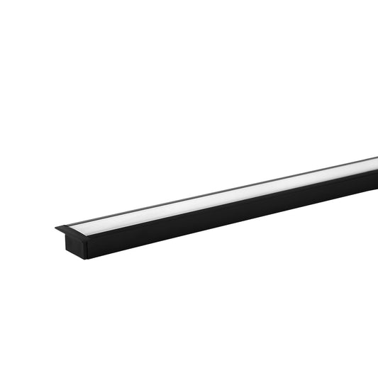 Perfil Embutir 25x14mm 3m - Preto