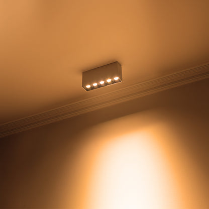 Spot Íris LED Sobrepor Bivolt 10W 3.000K - Branco Interior Preto
