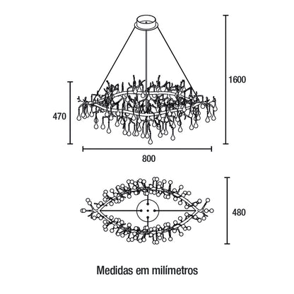 Lustre Cristal Serena