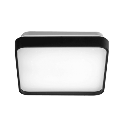 Plafon Round LED Quadrado 280mm Liso Branco 18W - Bivolt Temperatura Ajustável