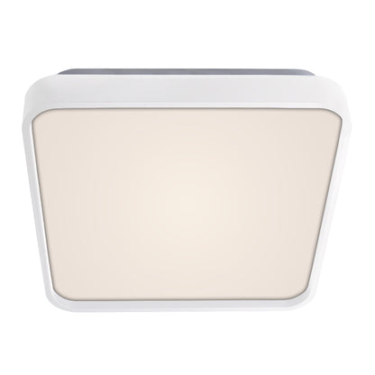 Plafon Round LED Quadrado 28cm Liso Branco 18W - Bivolt Temperatura Ajustável