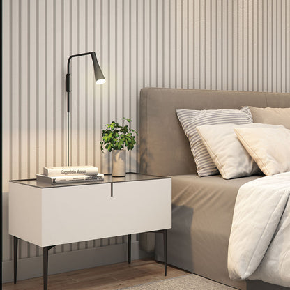 Arandela de Leitura Tube com Plug e Interruptor - Preto