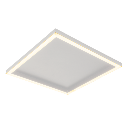 Plafon Square LED Alumínio 430mm Bivolt 15W 2.700K - Branco Fosco