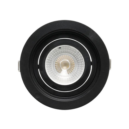 Spot de embutir redondo recuado - PRETO PAR20  130X35MM