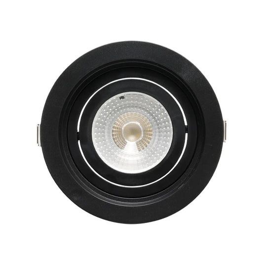 Spot de embutir redondo recuado - PRETO PAR20  130X35MM