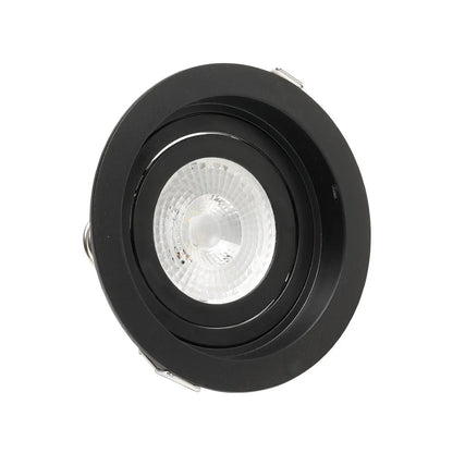 Spot de embutir redondo recuado - PRETO PAR20  130X35MM