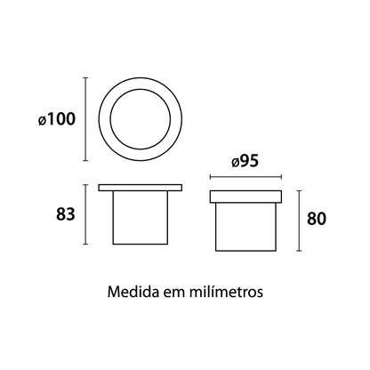 Embutido Solo LED Dresden 100mm - 3.000K