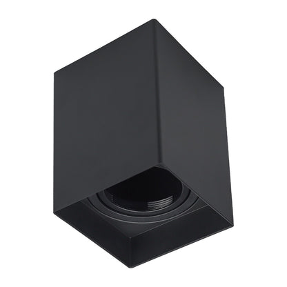 Spot Clean Sobrepor PAR20 Quadrado Preto 1xE27